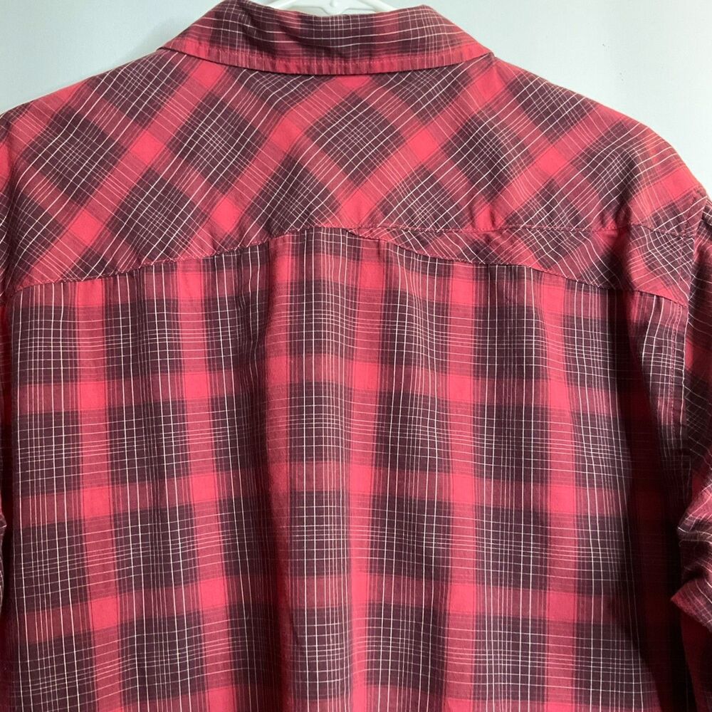 Horny Toad Organic Cotton Red Plaid Button Up L/S Size Large - Picture 4 of 11
